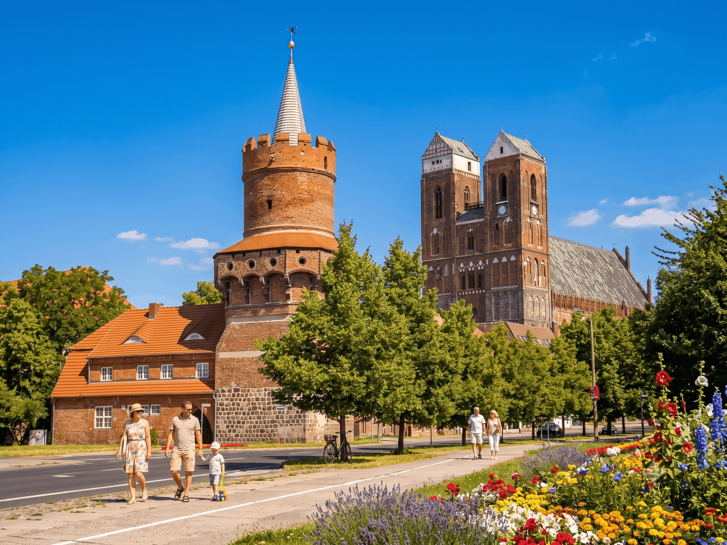 Einzugsgebiet Prenzlau und Uckermark, Seenlandschaft mit digitalem Netzwerk